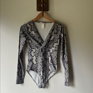 snake print bodysuit